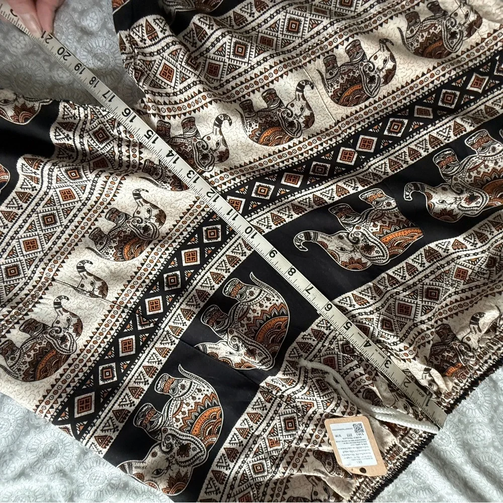 Thai Elephant Print Boho Pants – Size 2XL New with Tags - Picture 7 of 8